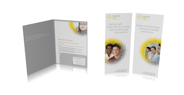 Learning Light corporate identity Picture 2: folder pack and banners
