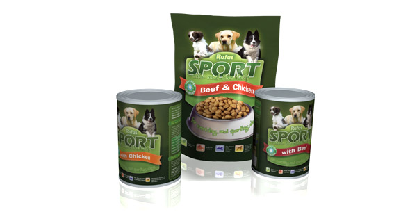 Rufus Sport Picture: 2 pet food tins and 1KG bag